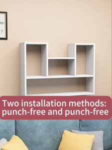 T Ming store Wooden Wall Shelf Hanging Wall Hang Cabinet Wall Mounted Simple Decoration DIY Shelf Wall Shelves bookcases&shelving