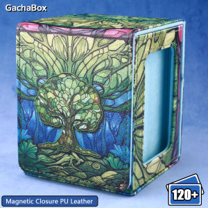 ​Forest Theme ​TCG Deck Box with Display WindowHolds 120+ CardsMagnetic PU Leather for YGO PTCG MTGame Cards Storage​