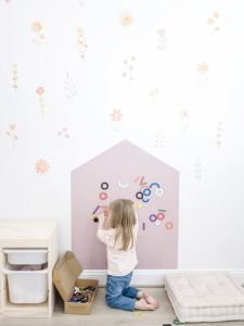 Multifunctional Arch House Design Magnetic Drawing Board Toy Compatible with Blocks