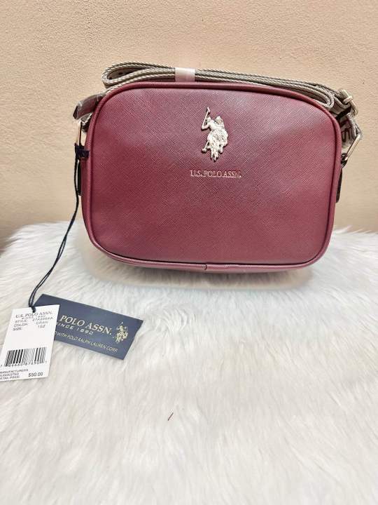 Original US Polo Assn Single Zip Cranberry Color Camera Bag | Lazada PH