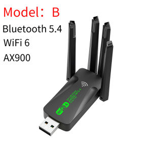 2IN1 AX900 WIFI6 Bluetooth 5.4 USB Wireless Adapter 2.4G/5Ghz 900Mbps Dual Band 4-Antennas WiFi Network Card Dongle For Win 10/1