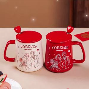 BOJINGLIPIN | Wedding Couple Ceramic Mugs