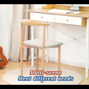 SuperValue Nordic Dining Chair Stackable Storage Chair  Metal Wood Grain Chair Small Space Chair Home Dining Chair