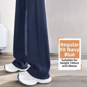 Slimming Straight Leg Wide-leg Trousers