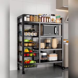 Kitchen Cabinet With Wheel | Kitchen Rack | Storage Cabinet | Kitchen Accessories Rack  |  Storage Rack | rak pinggan mangkuk | 置物架