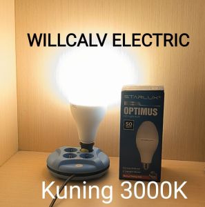 Lampu led mercury STARLUX 50W Optimus Super terang Putih 6500K Kuning 3000K E27