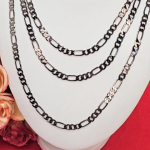 สร้อยคอ ลายเลสเกือกม้า สีเมทัลลิค(สีดำ) ตะขอก้ามปู ความยาว 182024 นิ้ว แฟชั่น ดีไซน์สวย ทันสมัย งานชุบ เครื่องประดับ