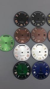29mm Sunburst Miyota8285 Watch Dial Roman Index Week-Day Display Date Windown For 8285 Movement Watch Modification Accessories