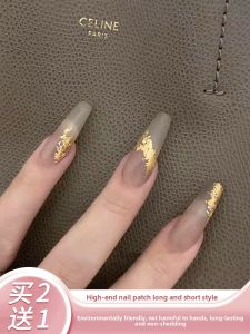 MONLEYTA | Handmade Nail Art Stickers Short And Long Wearing False Nails Premium Feel Autumn Winter Collection Nail Tips By MONLEYTA