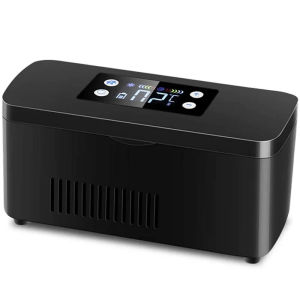 Insulin Cooler Portable Hormone Drugs Fridge Medicine Box for Home Interferon Growth Pill Organizer Built-Battery Travel Car