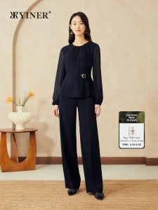 French Elegant Waist-Cinching Acetate Blend Shirt