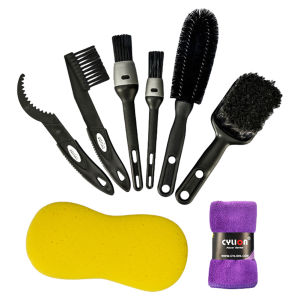 Complete Bicycle Cleaning Kit 8 Pieces High-Quality Brushes for Bike Maintenance and Dirt Removal