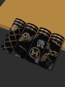 Men Underwear Ice Silk Boxer Youth Trendy Print Summer Thin Breathable Boys Boxer Shorts Mens