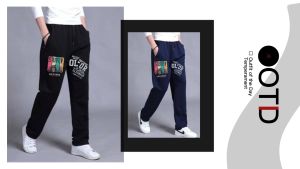 ผ้านิ่ม กางเกงลำลองขายาว ผู้ชาย สบายไม่ร้อน เอวยางยืด เชื้อกผูกเอว สำหรับอัตราการกลับมา