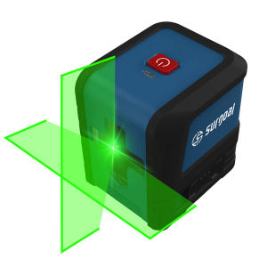 โหมดปรับระดับอัตโนมัติ ล็อคแบบลูกตุ้ม ความแม่นยำ 2.5 มม./5 ม. เลเซอร์ระดับ 2 เส้น สีเขียวเข้ม