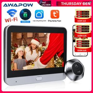 Camera Quan Sát Thông Minh Awapow WiFi Tuya Với Tính Năng Phát Hiện Chuyển Động Chuông Cửa Âm Thanh 2 Chiều Độ Phân Giải HD 2 Triệu Điểm Ảnh