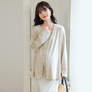 MIDULI | Stylish Loose Knit Cardigan for Pregnancy Belly Hiding Spring Outwear