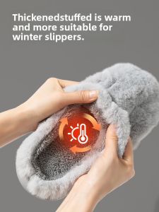 MONLEYTA | Mens Cotton Slippers Thick Bottom Indoor Home Anti-Slip Deodorant Warm Fleece Indoor Comfortable Winter New Style EVA Sole