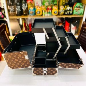 TẶNG PHẤN MẮT NHŨ HÀN QUỐC CAO CẤP - Thanh lý Cốp viền cao cấp / Hộp trang điểm mỹ phẩm Hana đựng dụng cụ make up trang điểm nail mi có khóa size 40x21x26 cm