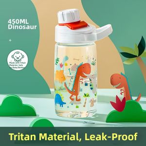 Durable Kids Summer Water Bottle Transparent Straw
