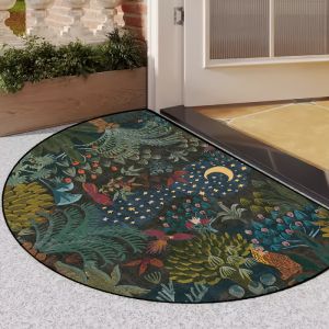 Thảm Trải Sàn Hình Bán Nguyệt Chống Trượt VIKAMA Forest Moon Có Thể Giặt Được Phong Cách Hiện Đại Dùng Cho Phòng Ngủ Hành Lang Trang Trí Nhà Cửa 100% Polyester