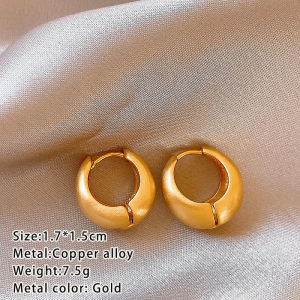 French Brushed Matte Circle Earrings For Womens Gothic Girls Niche Design High-end Jewelry New 2024 Explosive Ears Accessories