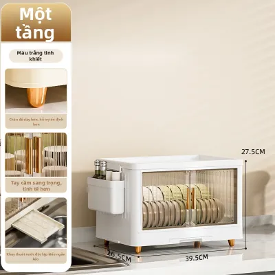 MMZECE | Tủ Đựng Đồ Dùng Bếp Đa Cấp Có Nắp Đậy