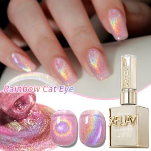 15Ml Rainbow Cats Eye gel nail polish UV LED curing long-acting fast drying nail art gel - ideal gift for women For Spring