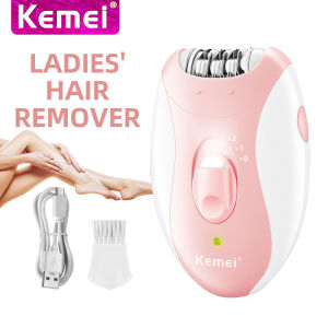 Kemei KM-189B Women Epilator Electric Hair Removal Facial Body Lady Bikini Legs Arms Armpit Hair Remover Underarms Rechargeable
