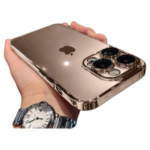 Transparent Protective Phone Case for Apple 16Promax Full Cover Shockproof Lens Film Included Womens Style Durable Eco-Friendly