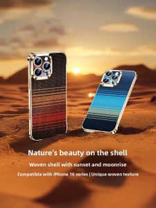 YOULANG | Ultra-Thin Carbon Fiber Phone Case Without Frame For Apple 16Promax Magnetic Absorption True Carbon Fiber US DuPont 1500D Anti-Fall