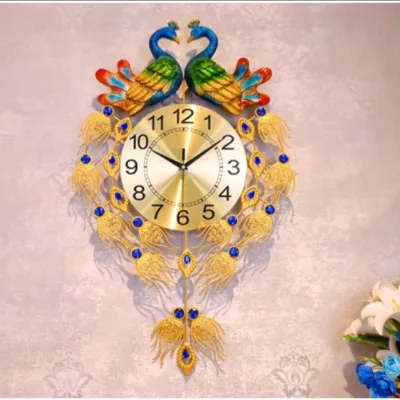 Swinging Fashion Peacock Wall Clock
