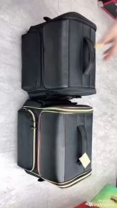 Cốp Túi Trang Điểm Vải 4 Ngăn Đa Năng Cao Cấp Kèm Dây Đeo Chuyên Nghiệp - Chất liệu dày dặn chắc chắn