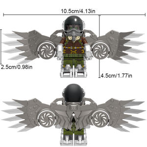 Super-Villain Vulture Heavy Armor Wings Building Blocks