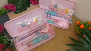 Kotak Tempat Pensil Dengan Penggaris Pulpen Cutter Hadian Anak