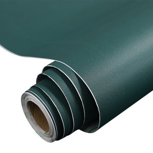KEERMAN | Self-Adhesive Waterproof Plain Green Vintage Wallpaper