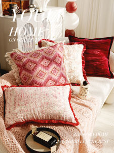 YOULI | Luxury Vintage Red Wedding and New Year Decorative Cushion Cover