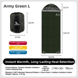 HIKEMAN | Outdoor Portable Thermal Sleeping Bag Cotton
