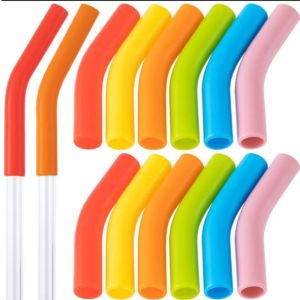 Silicone Straw Covers & Metal Straws Tips: 8MM Wide Reusable Accessories