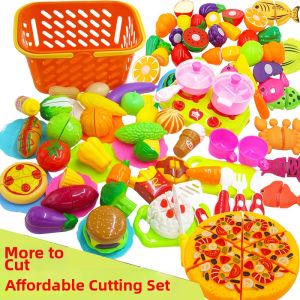 LIUJIAOGONGZHU | Vegetable & Fruit Cutting Simulation Childrens Kitchen Play Set