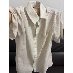 Áo Sơ Mi Tay Ngắn Pha Tencel và Linen