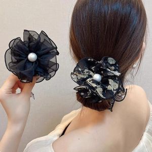 Fashion Elegant Pearl Flower Hair Clip Womens Hair Accessories