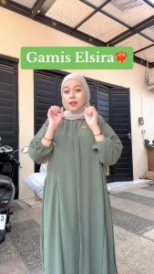 GAMIS EL SIRA PREMIUM BUSUI SLETING BAJU DRESS KAYLA BAHAN CRINKLE POLOS TERBARU