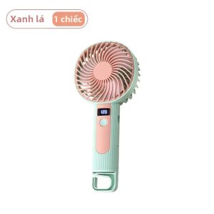 Quạt Cầm Tay Nhỏ Gọn 120 Tốc Độ Sạc USB 2 Trong 1 (để Bàn & Cầm Tay) Màn Hình Kỹ Thuật Số Chất Liệu Nhựa