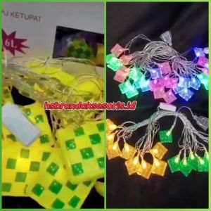 LAMPU LED IDUL FITRI TERBARU / LAMPU KETUPAT SABIT BINTANG / LAMPU HIAS IDUL FITRI / LAMPU DEKORASI LEBARAN / LAMPU RAMADHAN / LIB883336