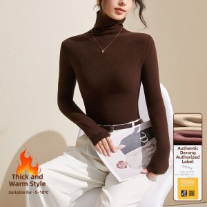 SUHUIQIAN | Double Faced Deeron High Collar Sweater Inner Wear Outerwear Warm