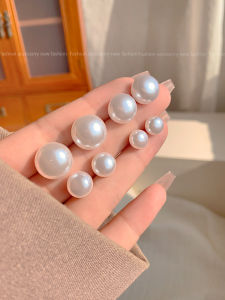 Elegant Womens Pearl Dumpling Earrings Versatile Fashionable Jewelry Fresh out New Style Commute Friendly Lightweight