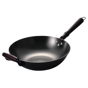 TIEHUIHUANG | Non-Coated Flat Bottom Frying Pan Suitable for Induction and Gas Stoves Heavy-Duty