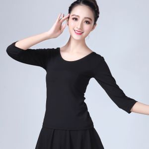 Adult Womens Dancewear Top Modal Practice Suit Professional Physique Performance Latin Dance Uniform Base Training Outfit