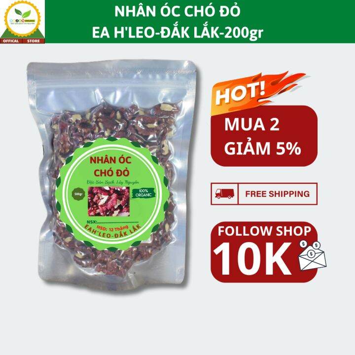 Nhân óc chó đỏ nhập khẩu Mỹ organic 200g xuất xứ Đắk lắk vị giòn thơm hàm lượng dinh dưỡng rất cao